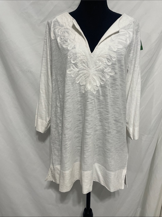 Lilly Pulitzer Other - Lilly Pulitzer Kira Top Resort White V-Neck Swim Cover-Up Tunic NWT. Size XL.